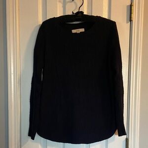 LOFT Women's Navy Blue Sweater Top
